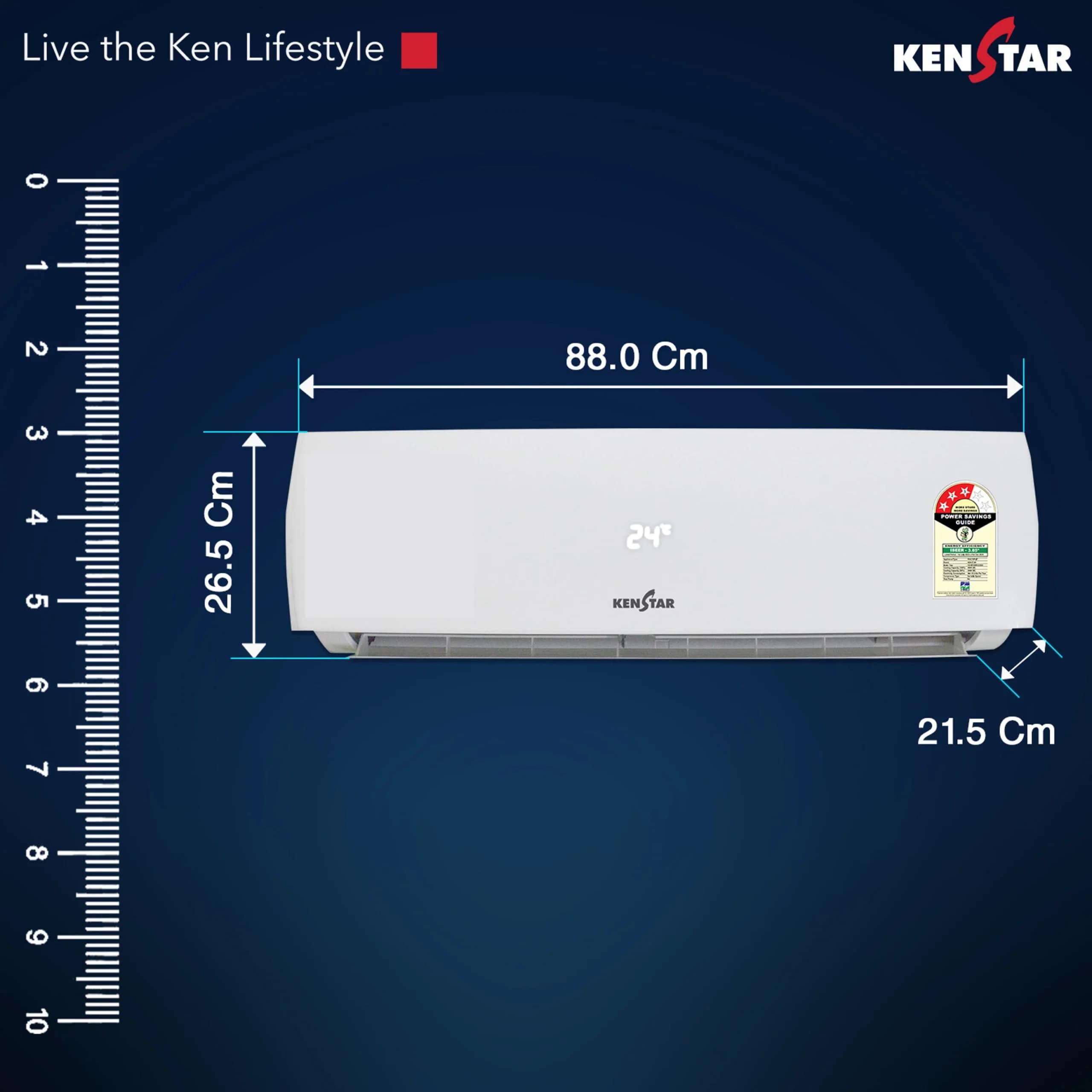 KENSTAR 1.5 Tons Rotary Non-Inverter KSAC182YEC image 2