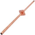 1/2″ CTS x Spin Closed End Type L Copper Stub Out Bullet w/ Ear (24″ Length)