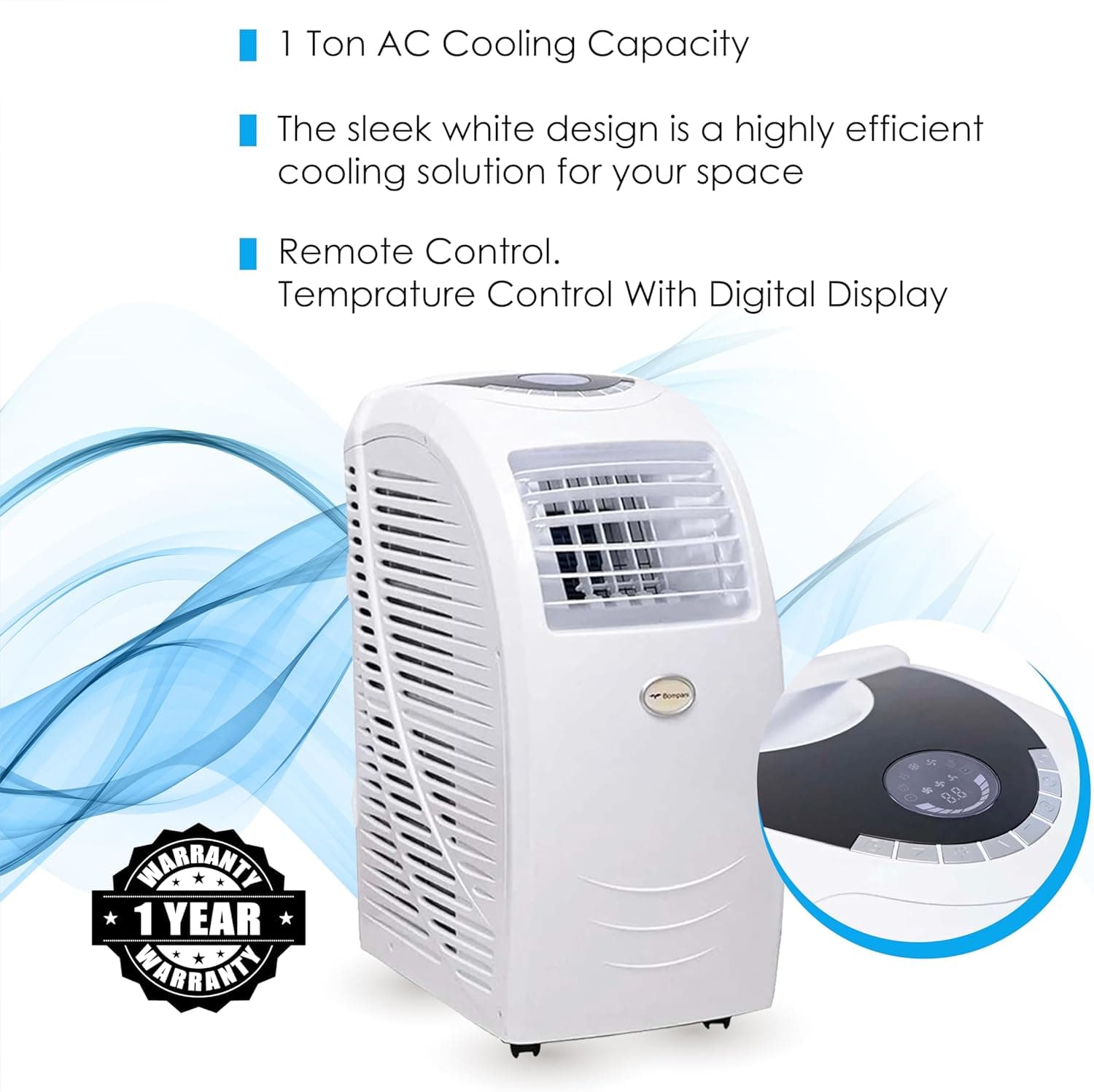 BOMPANI 1.0 Ton Portable AC BO1200 image 3