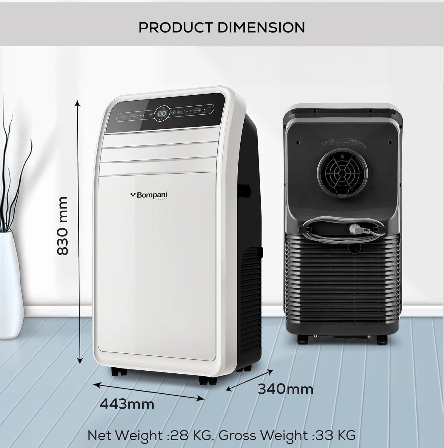 BOMPANI 1.0 Ton Portable AC BO1250 image 4