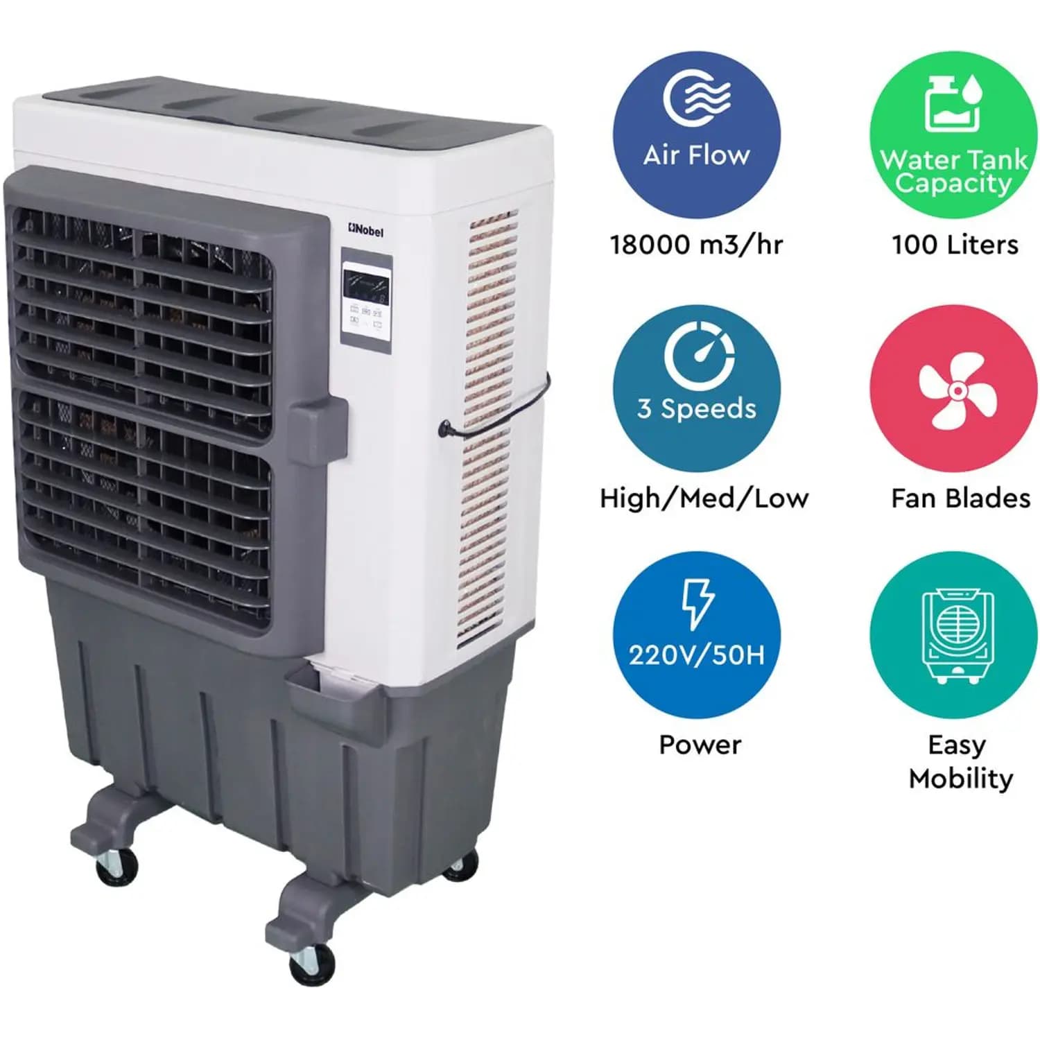 Nobel 100 Liter Air Cooler – NAC1000R image 2