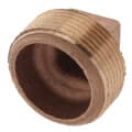 1-1/4″ Brass Plug, Cored (Lead Free)