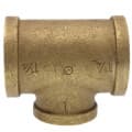 1-1/4″ x 1-1/4″ x 1″ Reducing Brass Tee (Lead Free)