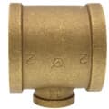 2″ x 2″ x 3/4″ Reducing Brass Tee (Lead Free)