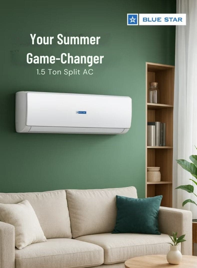 BLUE STAR 1.5 Tons Rotary Non-Inverter HW18CCFAN3-01
