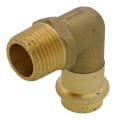 1/2″ Copper Press x MIP Forged DZR Brass Transition Elbow (Lead Free)