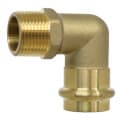 1/2″ Copper Press x 3/8″ MIP Forged DZR Brass Transition Elbow (Lead Free)