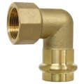 1″ Copper Press x 3/4″ FIP Forged DZR Brass Transition Elbow (Lead Free)