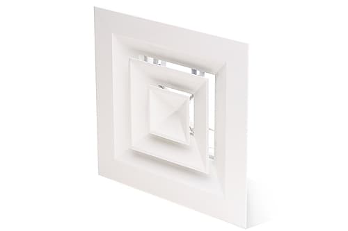 4-Way Diffuser With Damper – Neck Size 150mm x 150mm – Overall 295mm Square