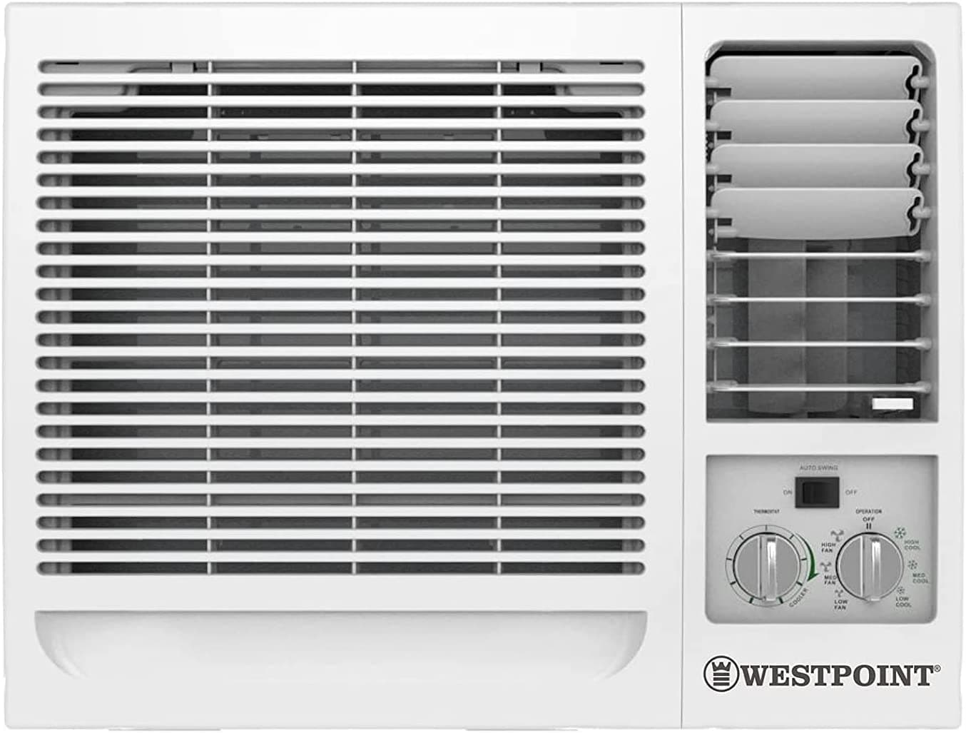 Westpoint 1.5 Ton Rotary Compressor 3 Fan Speed 3 Cooling Window Air Conditioner, Auto Swing Function, T3 Cooling Rating, High Energy Efficient Rotary Compressor, R410A, Humidity Control, WWT-1821LTYA
