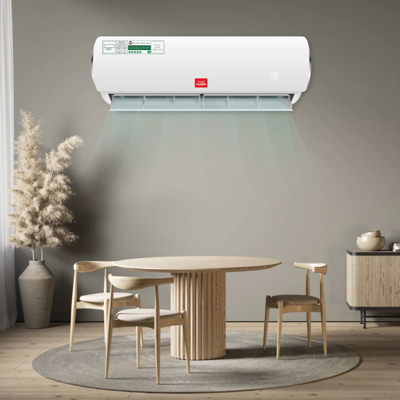 ALONSA 1.5 Tons Rotary Non-Inverter AL-18SACCH-R