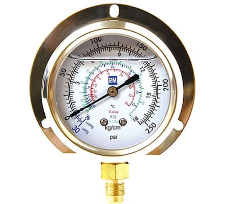 P&M Blue Compound Oil Filled Gauge – Model FRGBLGF