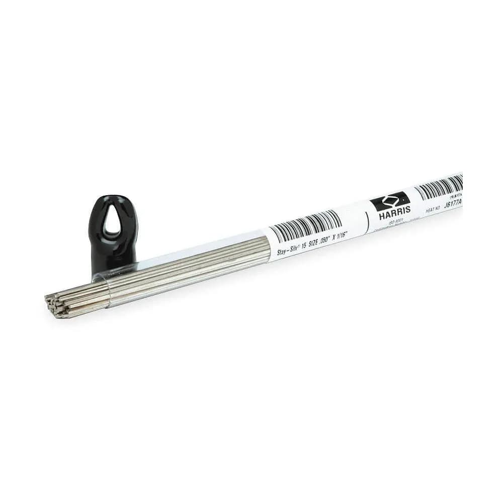 Harris Brazing Alloy: Phos Copper, 15% Silver, BCuP-5, 0.05 in x 1/8 in x 20 in, Bare, 7 PK