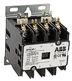 ABB, DP30C4P-4, 4 Pole, 30 Amps, 480VAC Coil, Definite Purpose Contactor