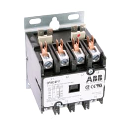 ABB, DP40C4P-F, 4 Pole, 40 Amps, 24VAC Coil, Definite Purpose Contactor