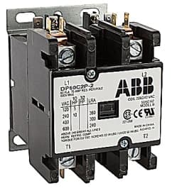 ABB, DP60C2P-C, 2 Pole, 60 Amps, 277VAC Coil, Definite Purpose Contactor