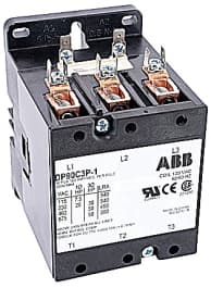 ABB, DP90C3P-F, 3 Pole, 90 Amps, 24VAC Coil, Definite Purpose Contactor
