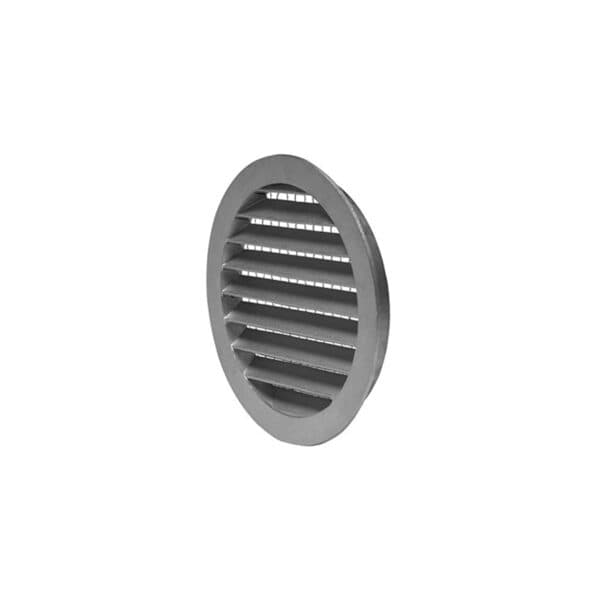 Aluminium Circular Weather Louvre with Bird Mesh – 160mm Diameter