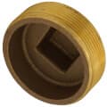 3″ Brass Plug, Cored (Lead Free)