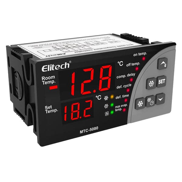 Elitech MTC-5080 Digital Temperature Controller Universal Thermostat Cold room Refrigerator Cooling Defrost Fan