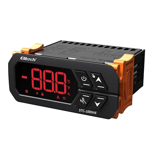 Elitech STC-1000HX Temperature Controller ℉⇋℃ Fahrenheit Celsius Switchable Origin Digital 110V Thermostat 2 Relays Upgraded from STC-1000 New…