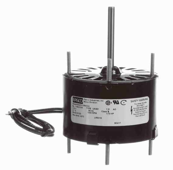 Fasco D120 Motor | 1/70 hp 1500 RPM CW 3.3″ Diameter 115 Volts