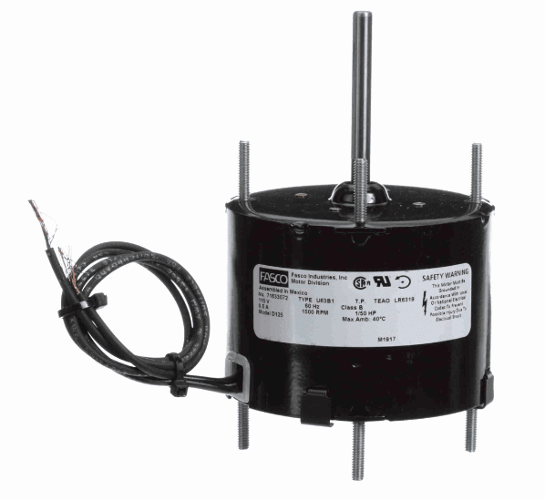 Fasco D125 Motor | 1/50 hp 1500 RPM CCW 3.3″ Diameter 115 Volts