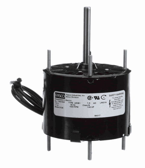 Fasco D126 Motor | 1/40 hp 1500 RPM CW 3.3″ Diameter 115 Volts