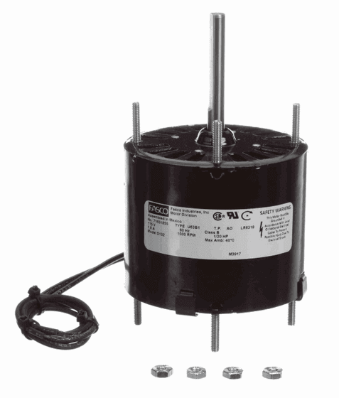 Fasco D132 Motor | 1/20 hp 1500 RPM CW 3.3″ Diameter 115 Volts