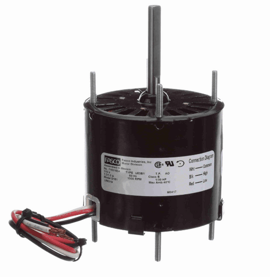Fasco D181 Motor | 1/30 hp 1500 RPM 2-Speed CCW 3.3″ Diameter 115 Volts
