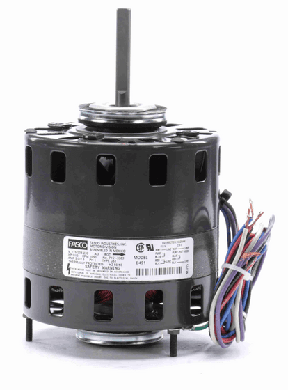 Fasco D491 Motor | 1/10 hp 1050 RPM CCW 5″ Diameter 115/208-230 Volts