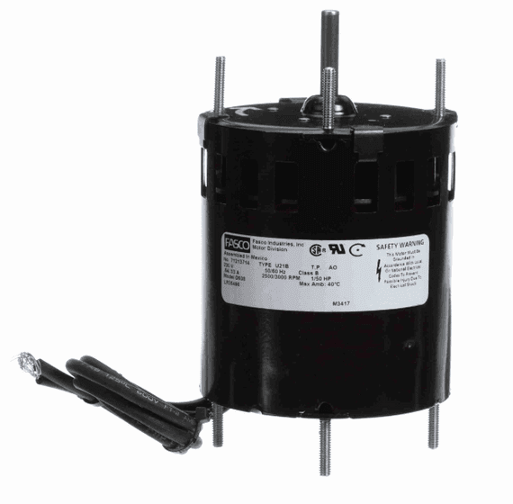 Fasco D608 Motor | 1/50 hp 3000 RPM CW 3.3″ Diameter 3000 RPM 230 Volts
