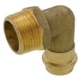3/4″ Copper Press x 1″ MIP Forged DZR Brass Transition Elbow (Lead Free)