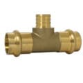 3/4″ Press × 3/4″ Press × 1/4″ FIP Brass Transition Tee (LF)