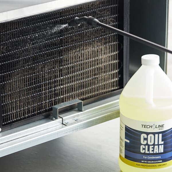 Noble Chemical Tech Line 1 Gallon Concentrated Foaming Heavy-Duty Condenser Coil Cleaner – 4/Case