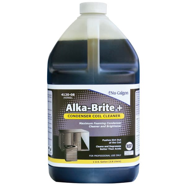 Nu-Calgon 4120-08 1 Gallon Alka-Brite + Condenser Coil Cleaner – 4/Case