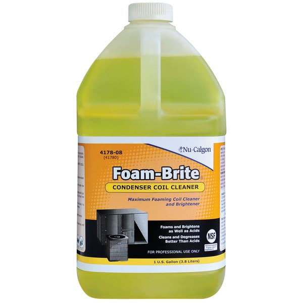 Nu-Calgon 4178-08 1 Gallon Foam-Brite Condenser Coil Cleaner – 4/Case