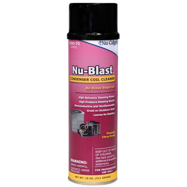 Nu-Calgon 4290-75 18 oz. Nu-Blast Aerosol Condenser Coil Cleaner – 6/Case