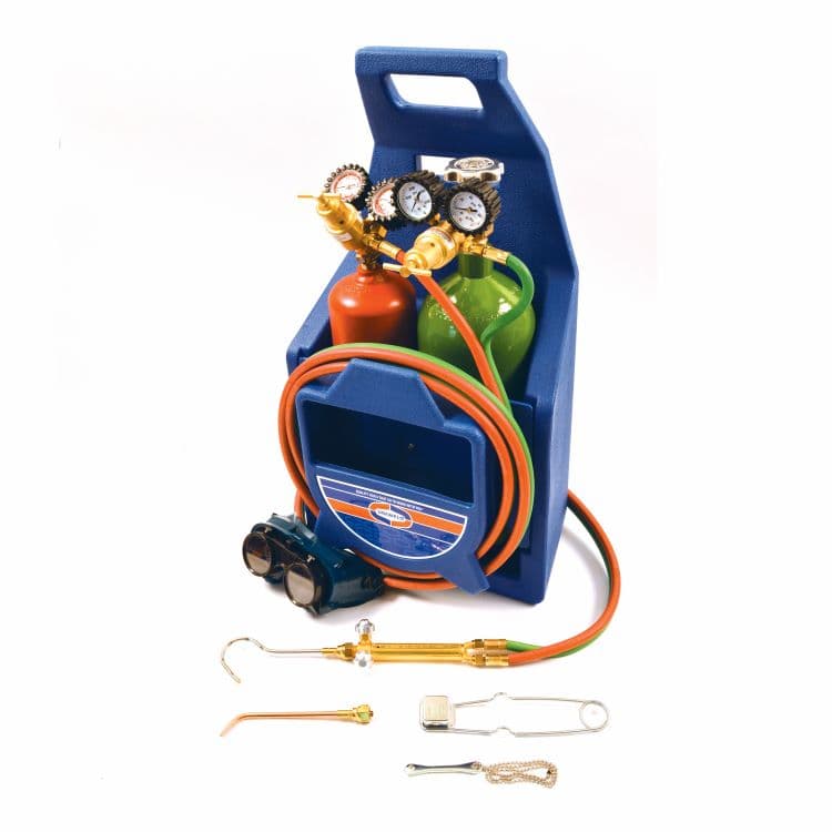 Uniweld KCHPT Cap’n Hook® Oxyacetylene Premium Welding/Braze Outfit w/ 511 Plastic Carrying Stand & Tanks