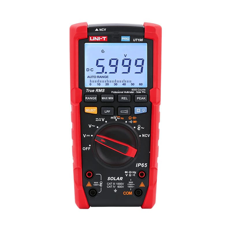 UT196 1700V DC True RMS Professional Multimeter – Solar Pro – UNI-T Meters | Test & Measurement Tools and Solutions