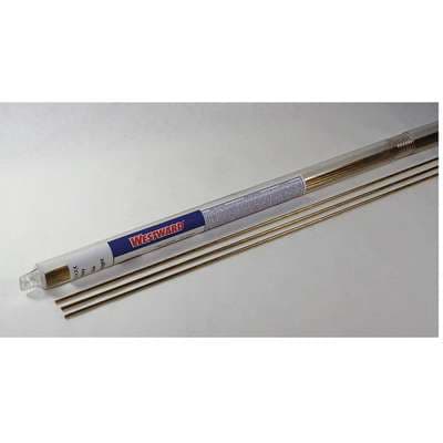 Westward Brazing Alloy: Low-Fuming Bronze, RBCuZn-C, 1/8 in x 36 in, 1 lb, Bare