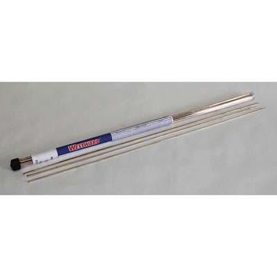 Westward Brazing Alloy: Phos Copper, 15% Silver, BCuP-5, 1/8 in x 20 in, 1 lb, Bare, 28 PK