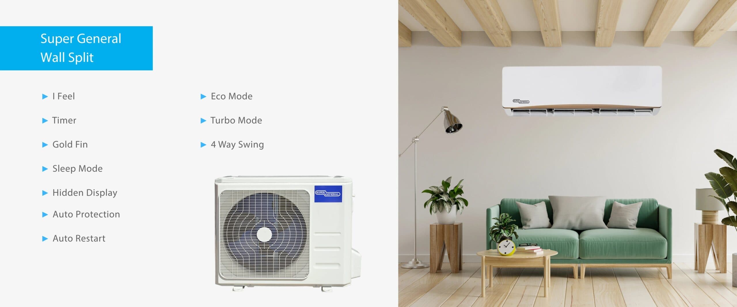 SUPER GENERAL 1.0 Tons Rotary Non-Inverter SGS121AE (1.0T)